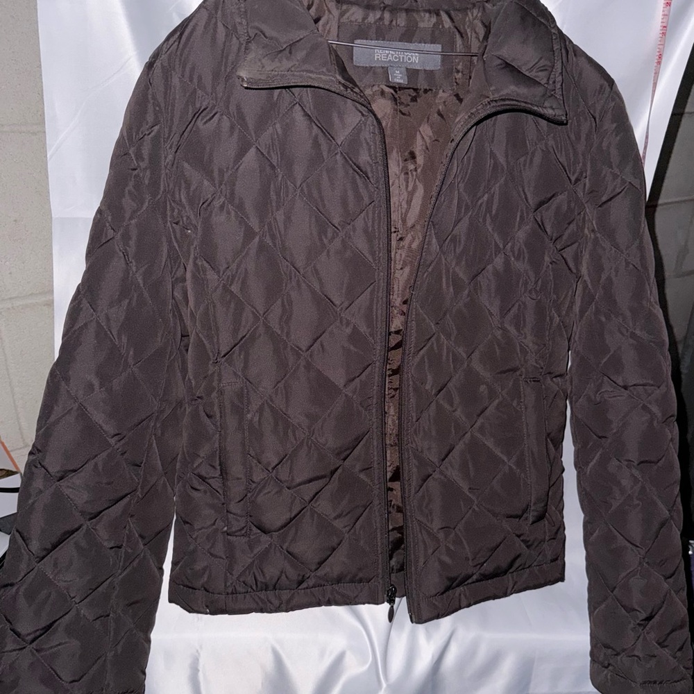 Kenneth Cole Reaction Dark Brown Quilted Jacket